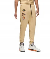 Dresy męskie - Spodnie dresowe beżowe Nike Jordan Flight MVP Track Pants DX9718-252 r. M - miniaturka - grafika 1
