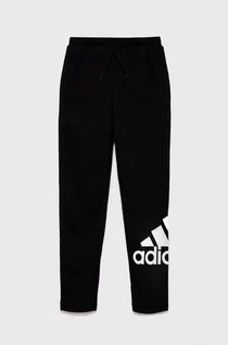 Spodnie damskie - Adidas Performance Performance spodnie dziecięce kolor czarny z nadrukiem - grafika 1
