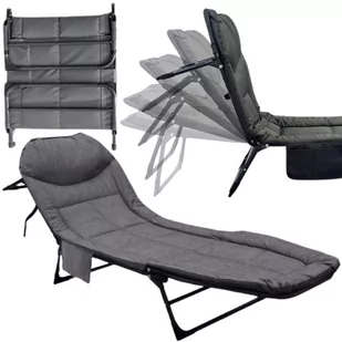 ŁÓŻKO TURYSTYCZNE SKŁADANE LEŻANKA OGRODOWA LEŻAK LEKKIE PRZENOŚNE POLOWE - Leżaki ogrodowe - miniaturka - grafika 1