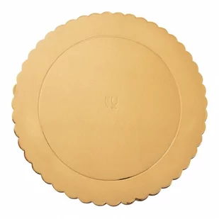 Podkład pod tort, ciasto złoty 26 cm kod: O-871409 - Formy do ciast - miniaturka - grafika 1