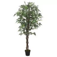 Sztuczne kwiaty - vidaXL Sztuczny klon, 224 liście, 80 cm, zielony - miniaturka - grafika 1