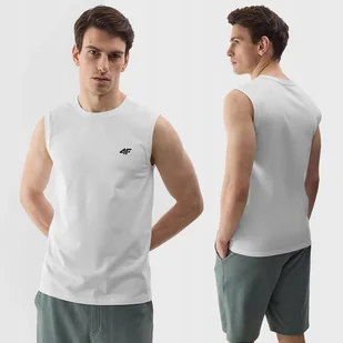 T-shirt 4f Koszulka Męska Bez Rękawów Top Tank Bawełniana Sportowa Ss24 - Koszulki męskie - miniaturka - grafika 1