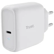 Zasilacze do laptopów - Zasilacz Trust Maxo 65 W USB-C s kabelem USB-C/USB-C, 2 m - bílý (25139) Biały - miniaturka - grafika 1
