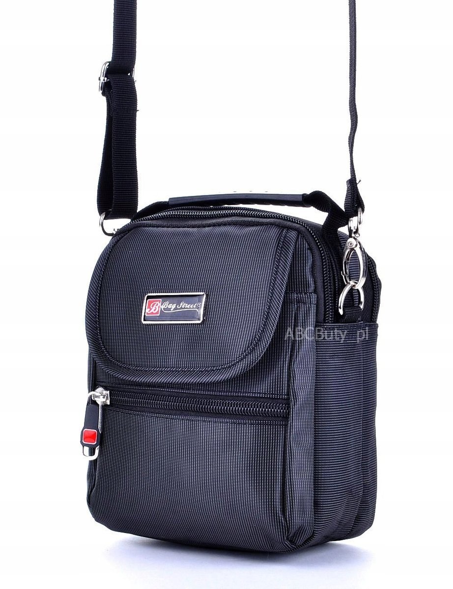 Czarna MAŁA Torebka Męska SASZETKA na ramię bark Sportowa Torba PRZEWIESZKA