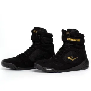 Everlast Buty Bokserskie Elite 2 Black/Gold - Kimona, stroje i obuwie - miniaturka - grafika 1