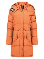 Kurtki damskie - Geographical Norway Kurtka zimowa "Dalmira" w kolorze pomarańczowym - miniaturka - grafika 1