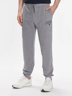 Tommy Hilfiger Spodnie dresowe UM0UM02880 Szary Regular Fit - Spodnie sportowe męskie - miniaturka - grafika 1