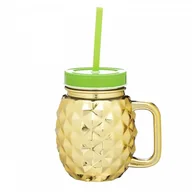 Kubki - Kubek słoiczek Pineapple Kitchen Craft 0,5l złoty kod: BCJARPAPLGLD + Sprawdź na SuperWnetrze.pl - NATYCHMIASTOWA WYSYŁKA !! - miniaturka - grafika 1