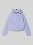 Swetry dla dziewczynek - Bluza rozpinana o kroju regular fit z imitacji futerka - miniaturka - grafika 1