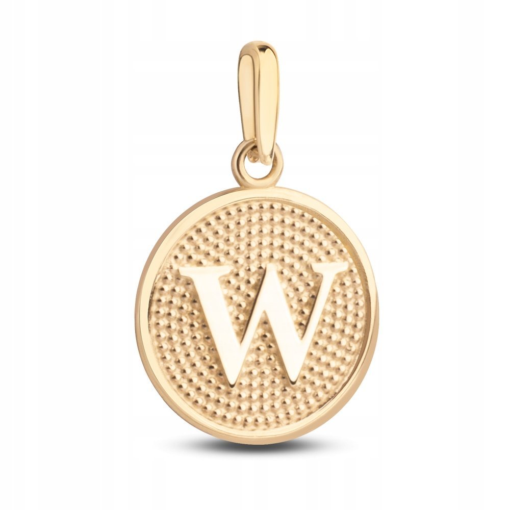 ZŁOTA WYJĄTKOWA ZAWIESZKA MEDALIK LITERKA W 585