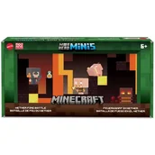 Figurki kolekcjonerskie - Zestaw figurek MATTEL Minecraft Ognista bitwa w Netherze HKR59 - miniaturka - grafika 1