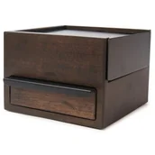 Biżuteria - akcesoria - UMBRA 1005314 048 Mini stowit szkatułka na biżuterię, czarny/orzech włoski szkatułka na biżuterię, drewno, orzech włoski/czarna, 17.145 x 15.494 x 11.303000000000001 cm 1005314-048 - miniaturka - grafika 1