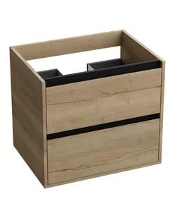 Lavita Lavita MINNESOTA WOOD BLACK 60 Szafka podumywalkowa wisząca 60cm Dąb/Black - Szafki łazienkowe - miniaturka - grafika 1