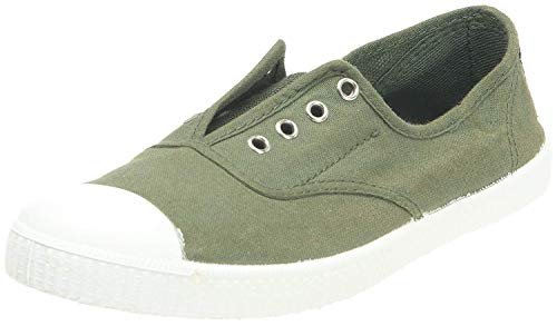 victoria Inglesa Elastico Tenido Punt dziewczęce sneakersy, zielony - zielony Kaki - 35 EU