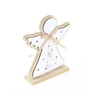 Ozdoby bożonarodzeniowe - Figurka drewniana anioł 19 x 16 x 4,5 cm mix - miniaturka - grafika 1