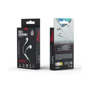 Maxlife MXEP-04 USB-C białe - Słuchawki - miniaturka - grafika 1