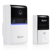 Dzwonki i gongi - Byron Bezprzewodowy dzwonek do drzwi, szary - miniaturka - grafika 1