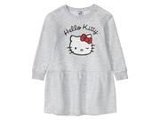 Sukienki i spódniczki dla dziewczynek - Sukienka dresowa dziewczęca z bohaterami bajek (110/116, Wzór Hello Kitty) - miniaturka - grafika 1