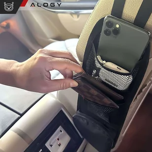2x Organizer samochodowy boczny na bok fotel siedzenie do auta samochodu osłona Alogy Car czarny - Części i akcesoria do laptopów - miniaturka - grafika 3