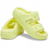 Kapcie damskie - DAMSKIE KLAPKI CROCS CIEPŁE KAPCIE OCIEPLANE - miniaturka - grafika 1