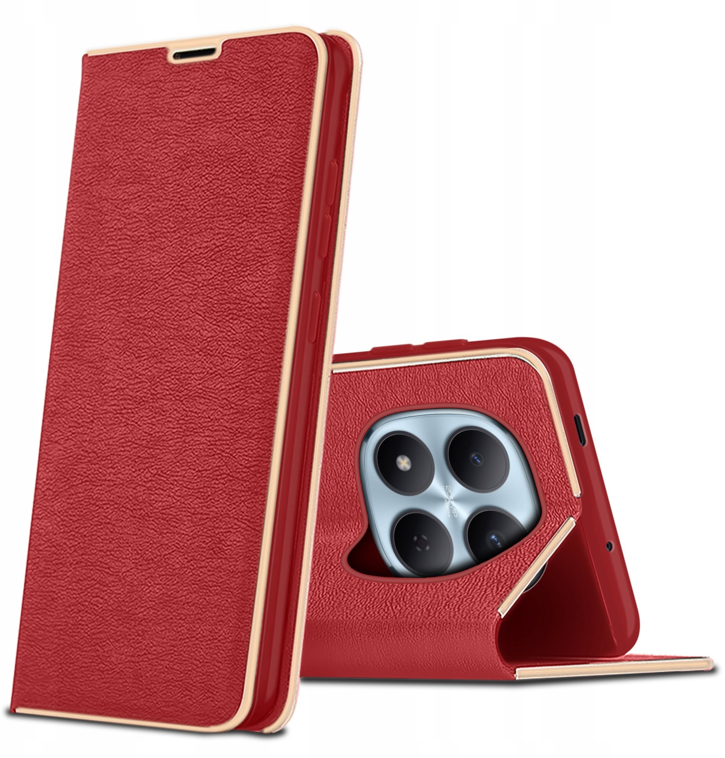 krainaGSM Etui z klapką do Xiaomi Redmi Note 15 Pro+Plus 5G Case Magnet PREMIUM Szkło