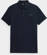 Koszulki męskie - 4f Tshirt Polo Ciemny Granat TPTSM039 r. S - miniaturka - grafika 1