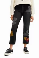 Spodnie damskie - Desigual jeansy damskie, Schwarz, 34 - miniaturka - grafika 1