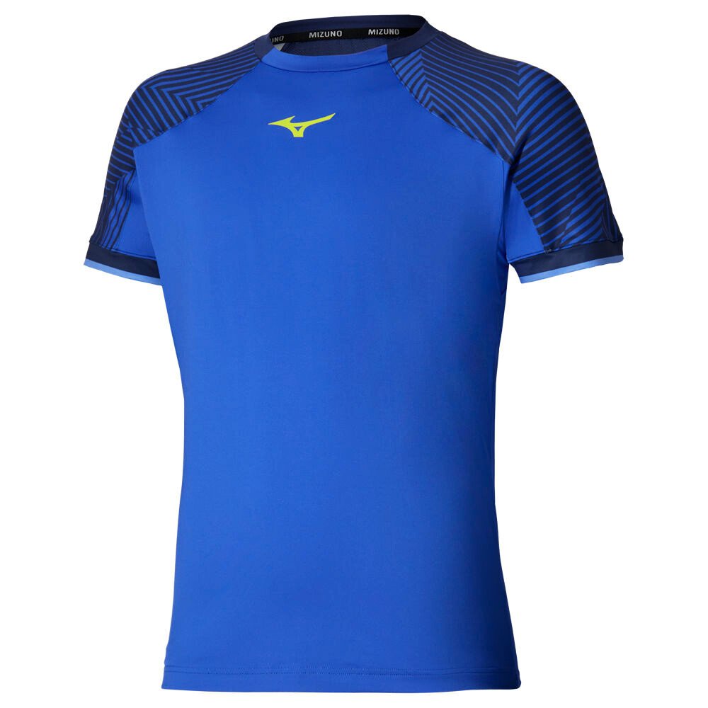 Koszulka męska Mizuno Stargazer Shadow Short Sleeve Tee Dazzling Blue XL