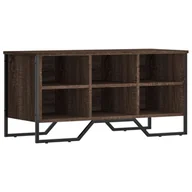 Szafki na buty - vidaXL Stojak na buty brązowy dąb 90x38x45,5 Materiał drewnopochodny - miniaturka - grafika 1