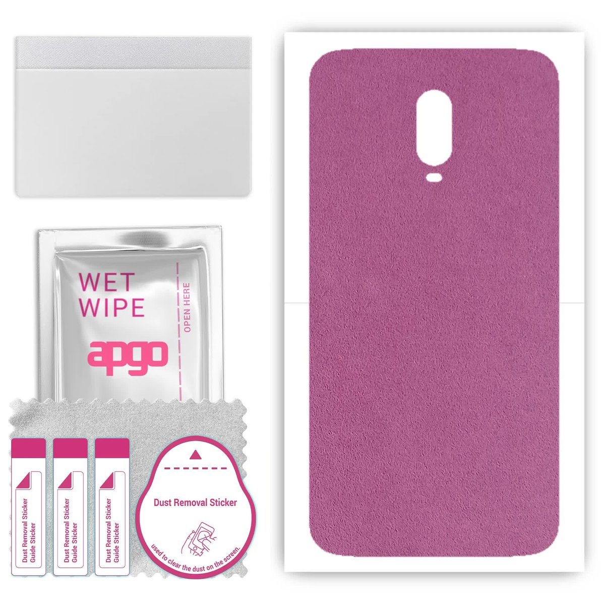 Folia naklejka skórka strukturalna na TYŁ Zamsz do OnePlus 6T - Zamsz Fioletowy - apgo SKINS