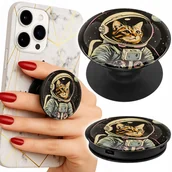 Uchwyty samochodowe do telefonów - Uchwyt do telefonu Popsocket na palce/stojak KOCI ASTRONAUTA KOT KOSMOS - miniaturka - grafika 1