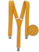 Dodatki do ubrań - Żółte wąskie szelki do spodni Unisex - 2,5cm x36 - miniaturka - grafika 1