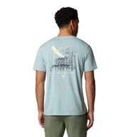 Koszulki męskie - Koszulka Columbia PFG Uncharted Graphic Tee - Crushed Blue Heather PFG L - miniaturka - grafika 1