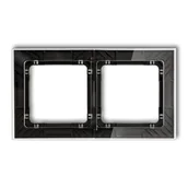 Klawisze i ramki - Karlik Ramka podwójna efekt szkła DECO Art spód - czarny - miniaturka - grafika 1