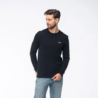 Swetry męskie - Męski Sweter GUESS BENJAMIN LS CN BASIC SWTR M4RR05Z33R1-JBLK – Czarny - miniaturka - grafika 1