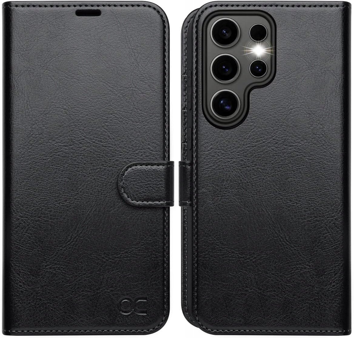 Ocase Etui Samsung Galaxy S25 Ultra Czarne Klapka Portfel Rfid Skóra Pu