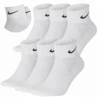 Skarpetki męskie - NIKE ORYGINALNE SKARPETY KRÓTKIE L 42-46 6 PAR BIAŁE - miniaturka - grafika 1