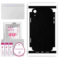 Szkła hartowane na telefon - Folia naklejka skórka strukturalna na TYŁ+BOKI do Apple iPhone XR -  Czarny Pastel Matowy Chropowaty Baranek - apgo SKINS - miniaturka - grafika 1