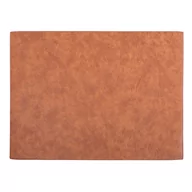 Obrusy i serwetki - Pomarańczowobrązowa mata stołowa z imitacji skóry ZicZac Troja Rectangle, 33x45 cm - miniaturka - grafika 1