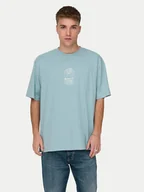 Koszulki męskie - Only & Sons T-Shirt Malik 22029484 Niebieski Relaxed Fit - miniaturka - grafika 1