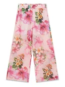 Spodnie i spodenki dla dziewczynek - Guess Spodnie materiałowe J6GB01 WA2T0 Różowy Relaxed Fit - miniaturka - grafika 1