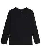 Bluzki damskie - Tommy Hilfiger Bluzka KB0KB04141 S Czarny Regular Fit - miniaturka - grafika 1