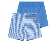 Spodenki dla niemowląt - Lupilu Spodenki niemowlęce z bawełny 2 pary Niebieski w paski 50/56 - miniaturka - grafika 1