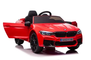 Auto Na Akumulator BMW M5 Czerwone Lakierowane - Pojazdy elektryczne dla dzieci - miniaturka - grafika 6