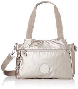 Kipling Elysia średniej wielkości torba na ramię (ze zdejmowanym paskiem na ramię), 29,5 x 23 x 12,5, Metallic Glow (szara), Metallic Glow, Elisia - Torebki damskie - miniaturka - grafika 1