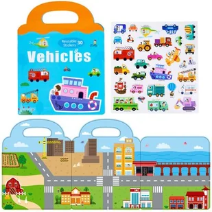 Książeczka z naklejkami - pojazdy - Książki edukacyjne - miniaturka - grafika 1