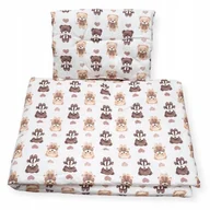 Pościel dla dzieci - CZAS BOBASA POŚCIEL Z WYPEŁNIENIEM DO ŁÓŻECZKA 90x120 DZIECIĘCA NIEMOWLĘCA MISIE SERCA - miniaturka - grafika 1