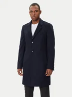 Płaszcze męskie - BOSS Płaszcz wełniany Hyde 50549187 Granatowy Slim Fit - miniaturka - grafika 1