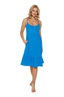 Bielizna nocna - Doctor Nap Niebieska koszula nocna damska - 2XL - miniaturka - grafika 1