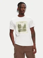 Koszulki męskie - Hunter T-Shirt Duart Graphic HARM0033251 Biały Regular Fit - miniaturka - grafika 1